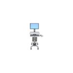 Ergotron WorkFit C-Mod Single Display Sit-Stand Workstation 27" Floor Grey with 4 Wheels