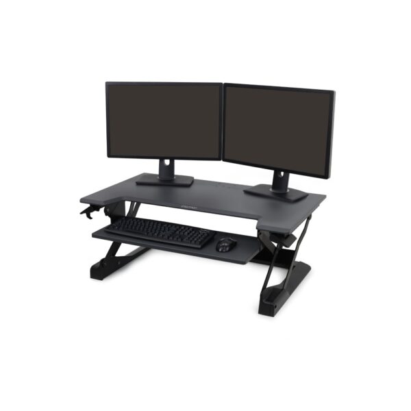 Ergotron WorkFit-TL Sit-Stand Desk Converter, Large Surface, Black, 18kg Capacity, 38cm Lift