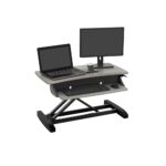 Ergotron WorkFit-Z Mini Sit-Stand Desk Converter, Black/Grey, 11.3 kg, 3 Displays, 24" Max Screen