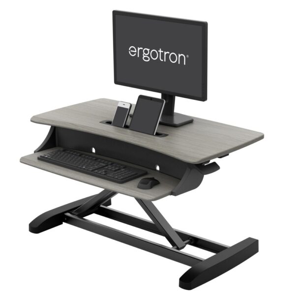 Ergotron WorkFit-Z Mini Sit-Stand Desk Converter, Black/Grey, 11.3 kg, 3 Displays, 24" Max Screen