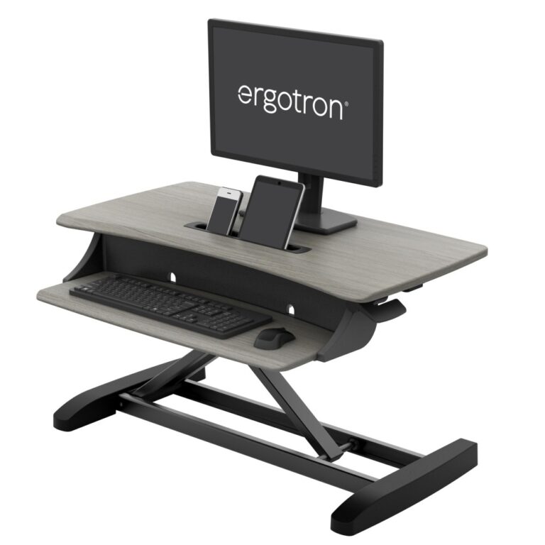 Ergotron WorkFit-Z Mini Sit-Stand Desk Converter, Black/Grey, 11.3 kg, 3 Displays, 24" Max Screen