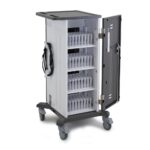 Ergotron YES35 Freestanding Charging Cart for 35 Devices - Black, Silver