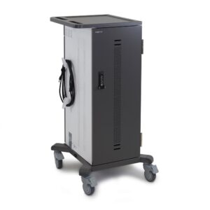 Ergotron YES35 Freestanding Charging Cart for 35 Devices - Black, Silver