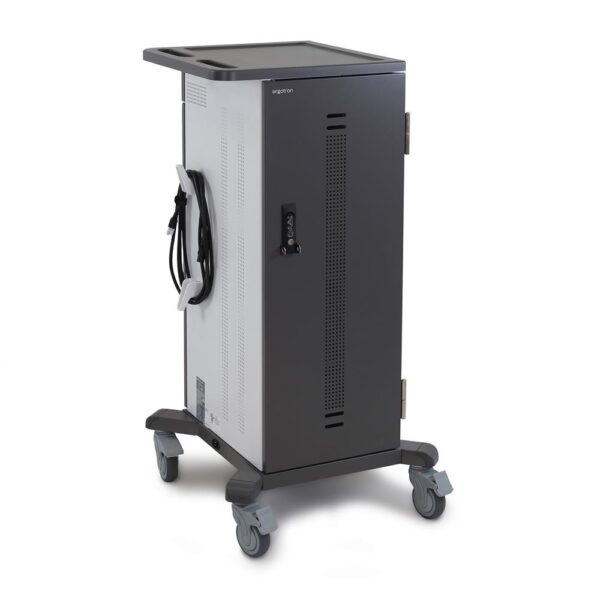 Ergotron YES35 Freestanding Charging Cart for 35 Devices - Black, Silver
