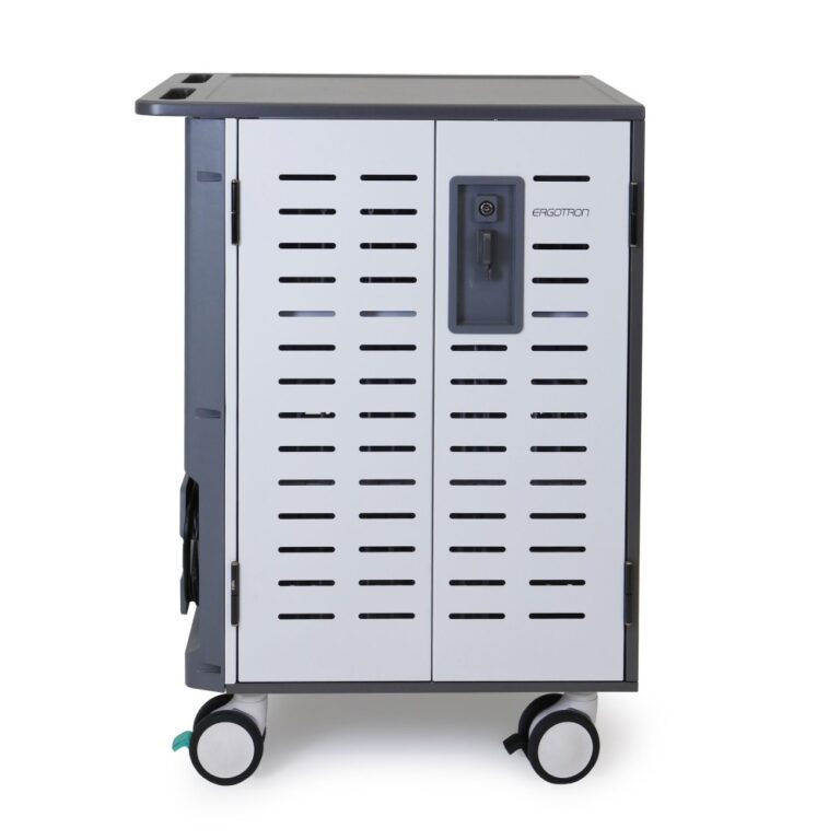Ergotron Zip40 Portable Device Management Cart for 40 Laptops/Tablets up to 15.6" - Black/Grey