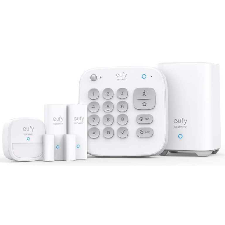 Eufy 5-Piece Smart Home Security Alarm Kit with Wi-Fi, GSM, SMS, Door/Window Sensor, Siren - White
