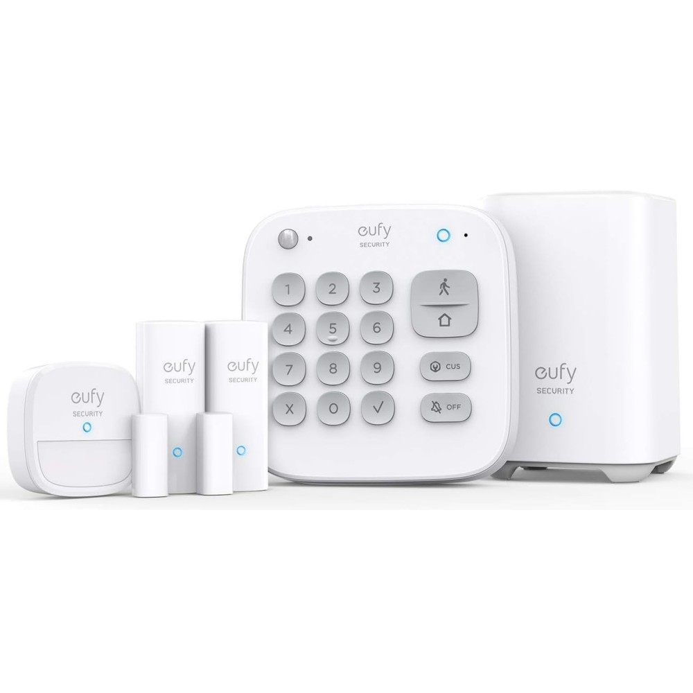 Eufy 5-Piece Smart Home Security Alarm Kit with Wi-Fi, GSM, SMS, Door/Window Sensor, Siren - White Eufy 5-Piece Smart Home Security Alarm Kit with Wi-Fi, GSM, SMS, Door/Window Sensor, Siren - White