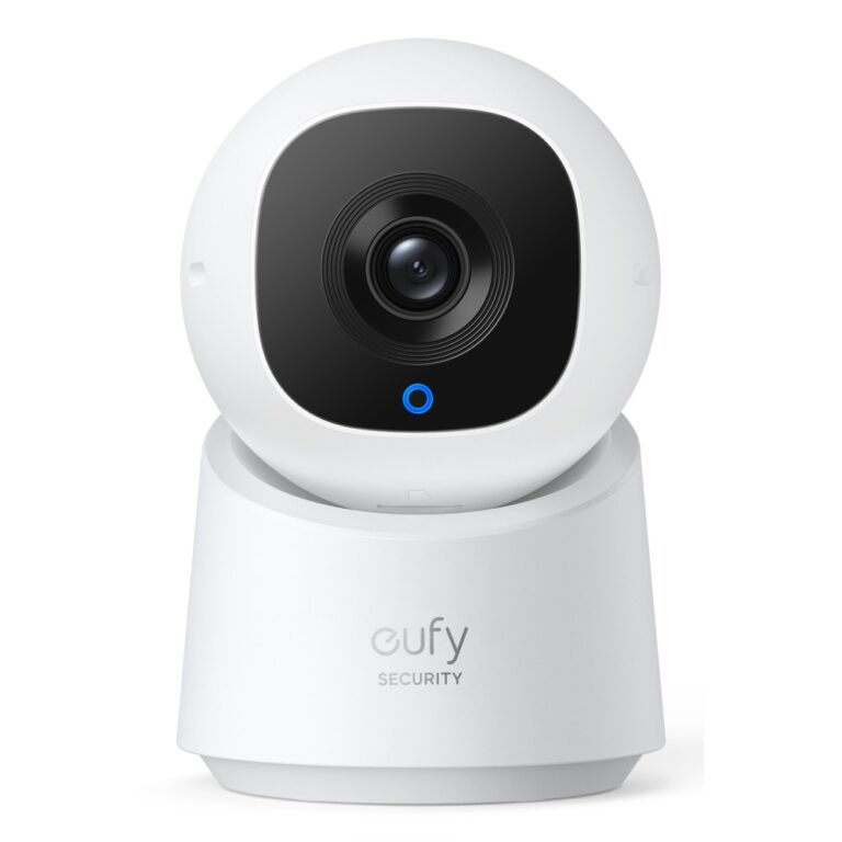 Eufy C220 2K Pan-Tilt Smart Indoor Camera Wireless 360° Rotation 4x Digital Zoom Night Vision Black White