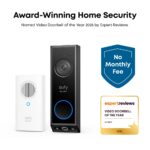 Eufy E340 2K Dual Camera Smart Video Doorbell with Chime, Wireless, Outdoor, Night Vision, 8GB HDD, Black