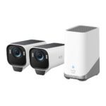 Eufy eufyCam S3 Pro 2-Cam Kit Outdoor 4K IP Security Camera System with 16GB Storage, Black & White