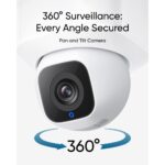 Eufy Floodlight E30 2K Smart Security Camera CCTV IP65 Wi-Fi 360° Pan Tilt Black White