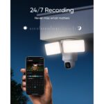 Eufy Floodlight E30 2K Smart Security Camera CCTV IP65 Wi-Fi 360° Pan Tilt Black White