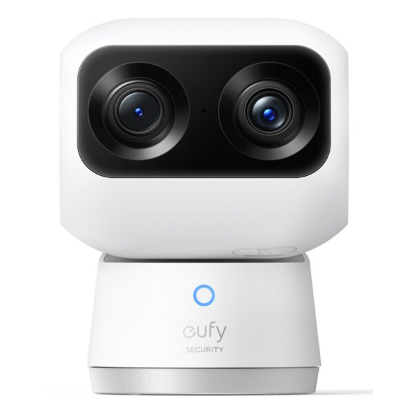 Eufy Indoor Cam S350 IP Security Camera, Wireless, 4K, 360° Pan & Tilt, 8x Zoom, Night Vision, Black/White