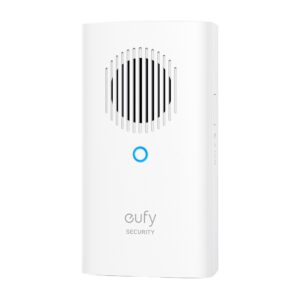 Eufy T8023321 Wireless Doorbell Chime with 8 Sounds, Wi-Fi, MicroSD Card Slot 128GB - White