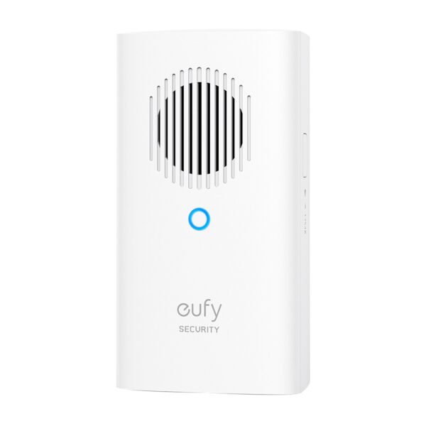 Eufy T8023321 Wireless Doorbell Chime with 8 Sounds, Wi-Fi, MicroSD Card Slot 128GB - White