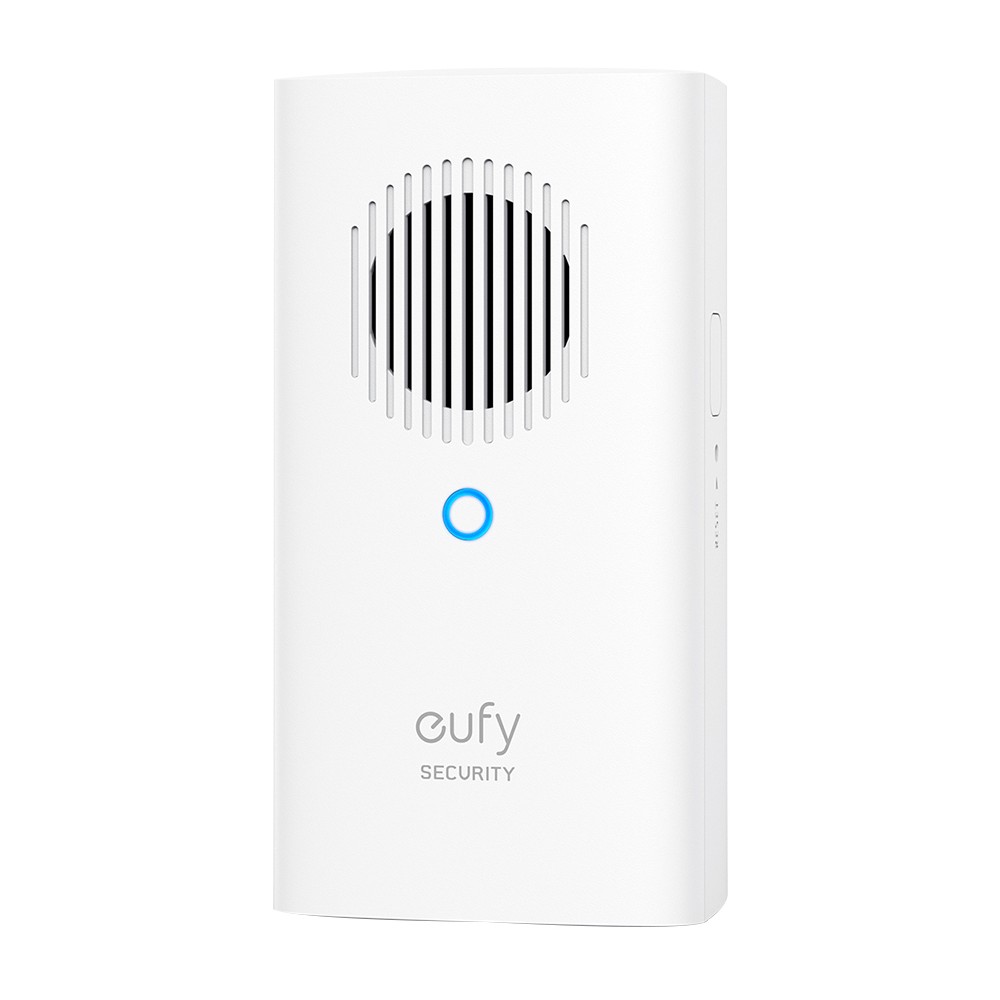 Eufy T8023321 Wireless Doorbell Chime with 8 Sounds, Wi-Fi, MicroSD Card Slot 128GB - White
