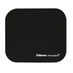 Fellowes 5933907 Mouse Pad with Microban Antibacterial Protection, Non-Slip Rubber Base, Black