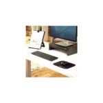 Fellowes 5933907 Mouse Pad with Microban Antibacterial Protection, Non-Slip Rubber Base, Black