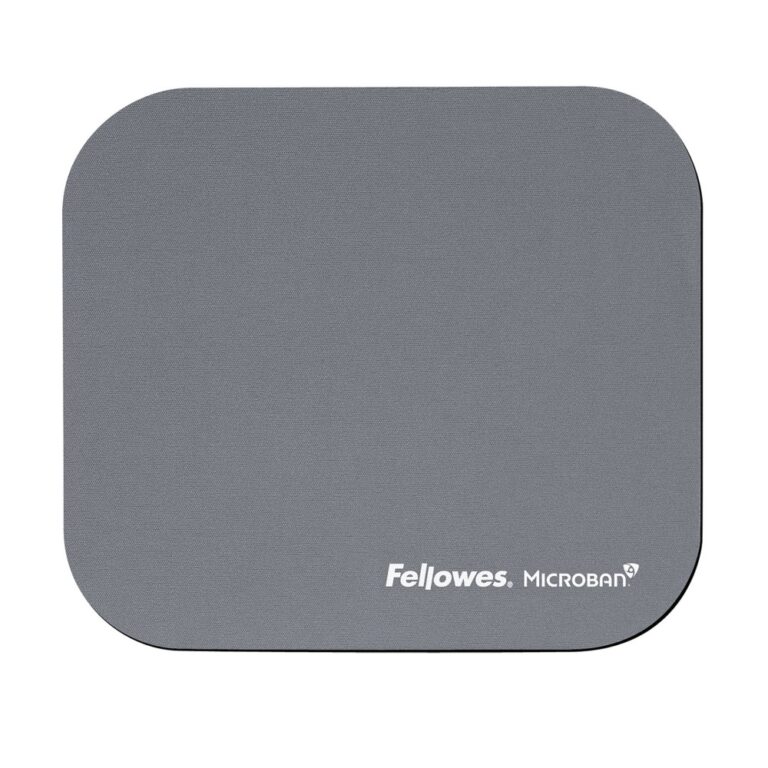 Fellowes 5934005 Mouse Pad for Optical Mouse, Plastic, Silver, Monochromatic, Non-slip