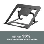 Fellowes Alumia Portable Laptop Stand for up to 15" Laptops, 5kg Max Weight, Black