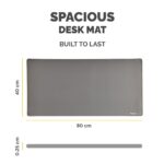 Fellowes Breyta Computer Desk Mat Antibacterial Fabric Non-Slip Base Grey 800x400mm
