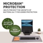 Fellowes Breyta Computer Desk Mat Antibacterial Fabric Non-Slip Base Grey 800x400mm