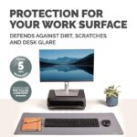 Fellowes Breyta Computer Desk Mat Antibacterial Fabric Non-Slip Base Grey 800x400mm