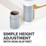 Fellowes Computer Monitor Stand with 3 Height Adjustments, 21" Max Screen, 36kg Weight, Platinum