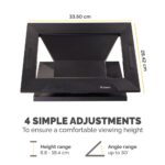 Fellowes Designer Suites Laptop Riser 17" Adjustable Stand Black