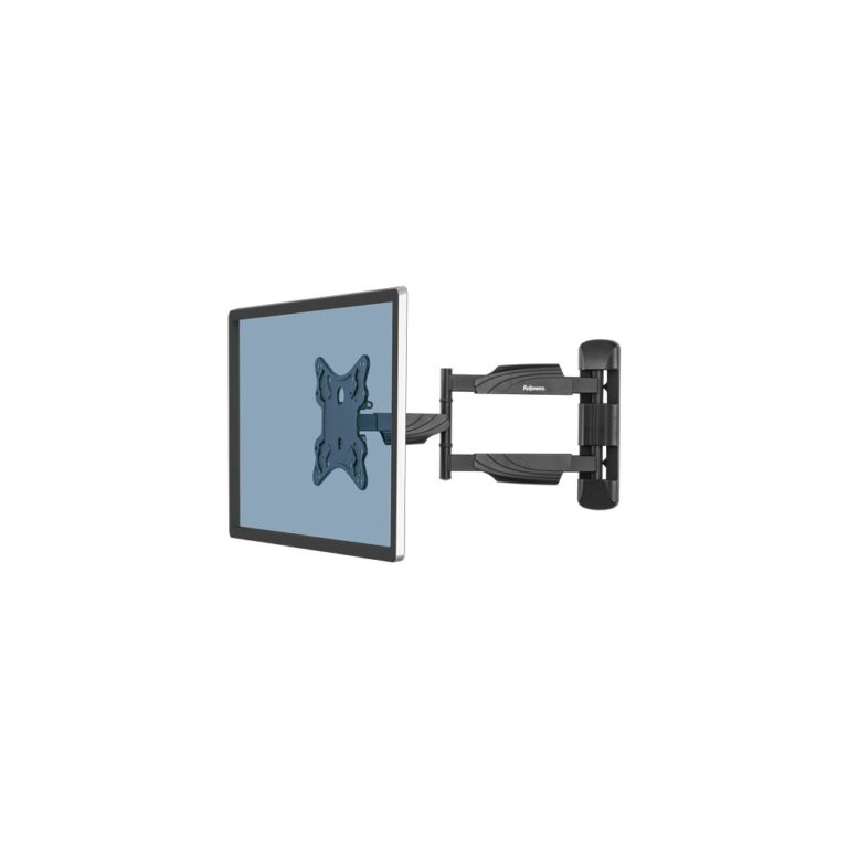 Fellowes Full Motion TV Wall Mount for 23"-55" Screens, 35kg Max Load, VESA 100x100-400x400, Black