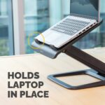 Fellowes Hana LT Laptop Stand for Desk - 19" Max Screen, 4.5kg Capacity, 3 Height Adjustments - Black