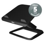 Fellowes Hana LT Laptop Stand for Desk - 19" Max Screen, 4.5kg Capacity, 3 Height Adjustments - Black