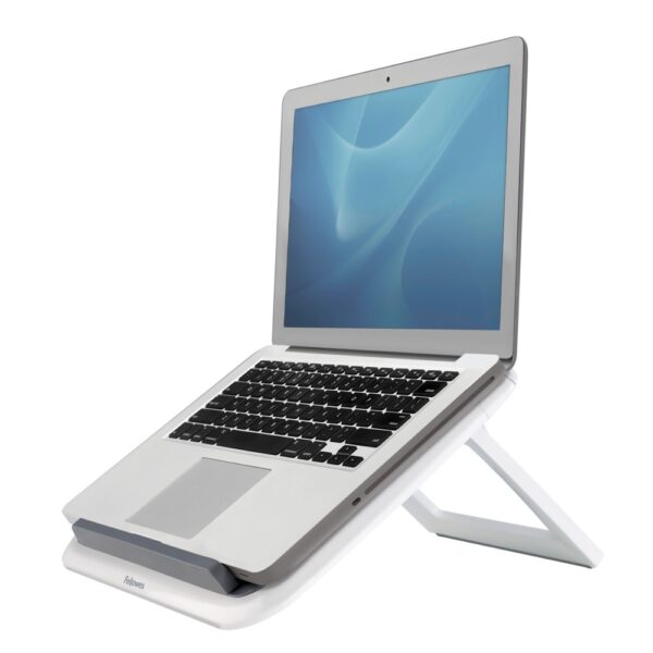Fellowes I-Spire Quick Lift Laptop Stand, 7-Height Adjustable, Foldable, Grey/White