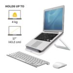 Fellowes I-Spire Quick Lift Laptop Stand, 7-Height Adjustable, Foldable, Grey/White