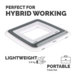 Fellowes I-Spire Quick Lift Laptop Stand, 7-Height Adjustable, Foldable, Grey/White