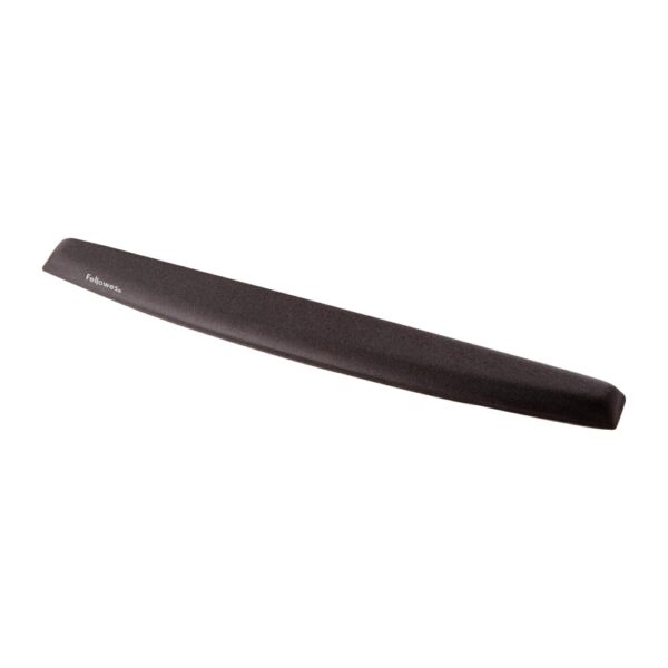 Fellowes Memory Foam Keyboard Wrist Rest - Ergonomic Support - Black, Gel/Polyurethane, 490.5mm Wide
