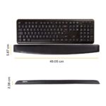 Fellowes Memory Foam Keyboard Wrist Rest - Ergonomic Support - Black, Gel/Polyurethane, 490.5mm Wide