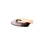 Fellowes Memory Foam Mouse Mat with Wrist Support - Ergonomic Black/Silver