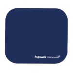 Fellowes Microban Blue Monochromatic Universal Mouse Mat with Non-Slip Rubber Base