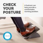 Fellowes Office Suites Adjustable Foot Rest with 3 Height Positions, Microban, Black