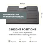 Fellowes Office Suites Adjustable Foot Rest with 3 Height Positions, Microban, Black