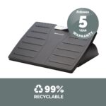 Fellowes Office Suites Adjustable Foot Rest with 3 Height Positions, Microban, Black