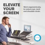 Fellowes Office Suites Laptop Riser Stand for up to 17" Notebooks, 5kg, Adjustable Height, Black
