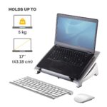 Fellowes Office Suites Laptop Riser Stand for up to 17" Notebooks, 5kg, Adjustable Height, Black