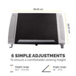 Fellowes Office Suites Laptop Riser Stand for up to 17" Notebooks, 5kg, Adjustable Height, Black