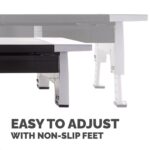 Fellowes Office Suites Monitor Stand with 5 Height Adjustments, Storage Tray, Black/Silver