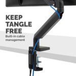 Fellowes Platinum Series Monitor Arm - Single 40" Screen Mount, up to 8kg, USB, Black