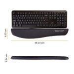 Fellowes PlushTouch Keyboard Wrist Rest with Microban Protection, Black, 460 x 81 x 25 mm