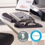 Fellowes PlushTouch Keyboard Wrist Rest with Microban Protection, Black, 460 x 81 x 25 mm