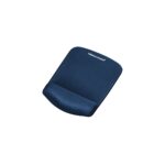 Fellowes PlushTouch Mouse Mat Wrist Support with Non-Slip Base & Antibacterial Protection - Blue